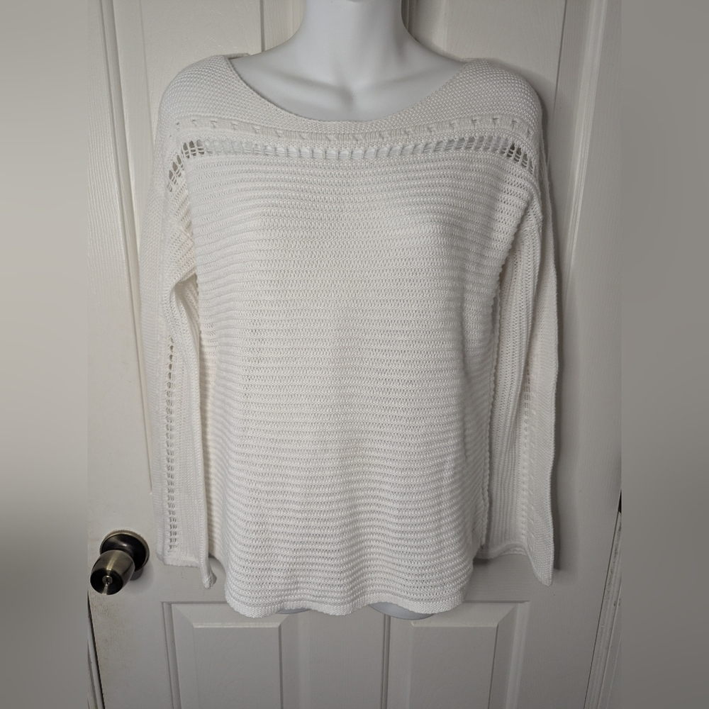 GAP Women's White Bell Sleeve Sweater, Size Small